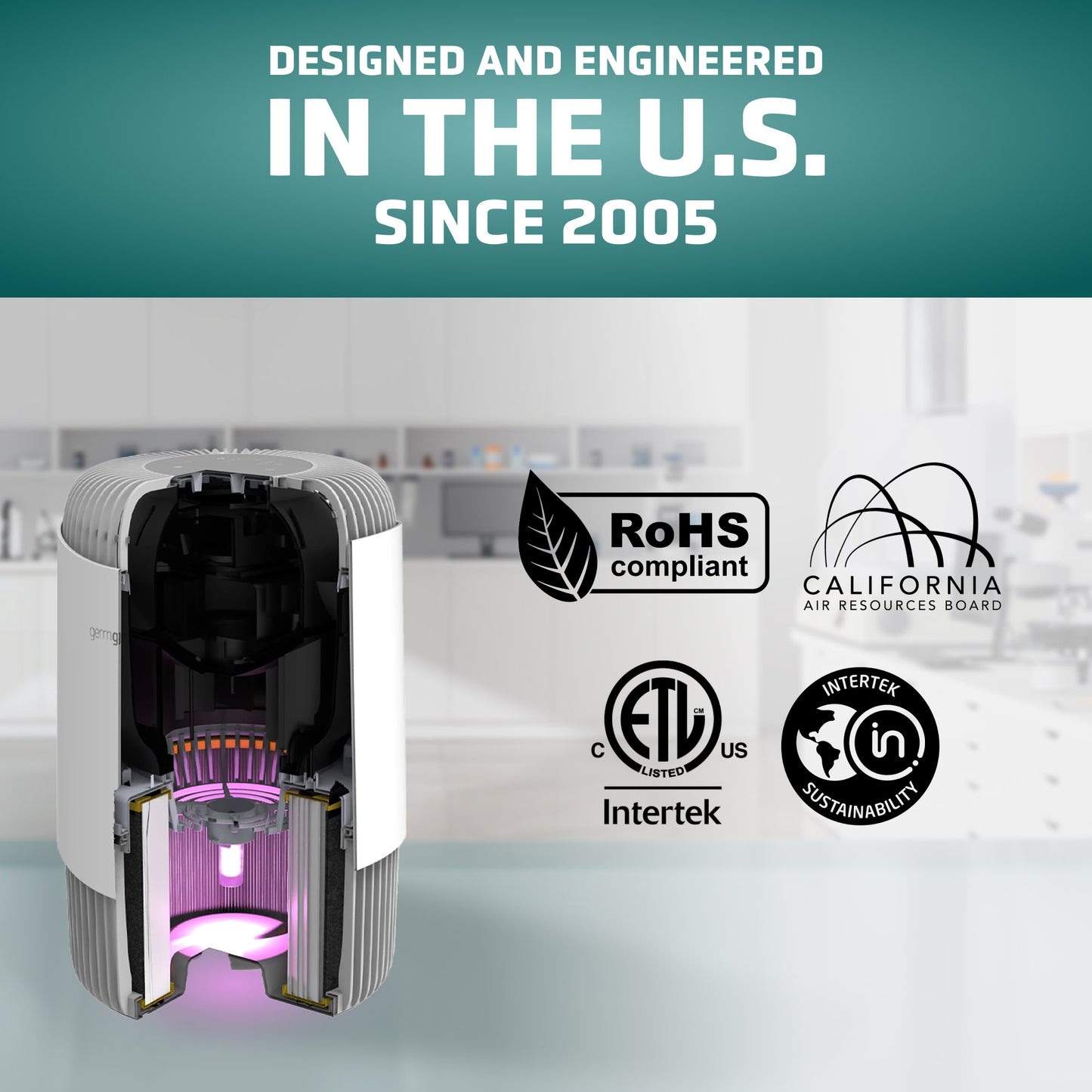 GermGuardian AC151 Compact Air Purifier with HEPA Filter, Odor Control & UV-C