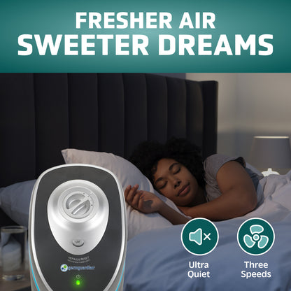 GermGuardian AC5000 HEPA PURE™ 28" Tower Air Purifier (3-speed 3-stage UV-C filtration, black)