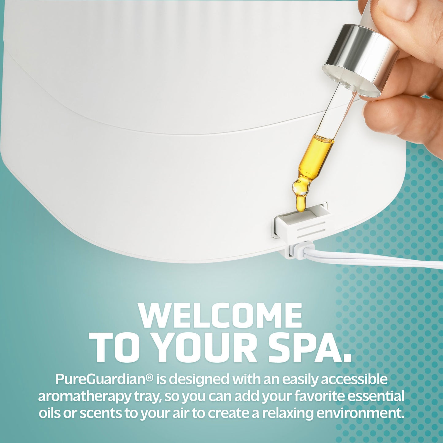 PureGuardian H980W 70-Hour Ultrasonic Cool Mist Humidifier, 1-Gallon