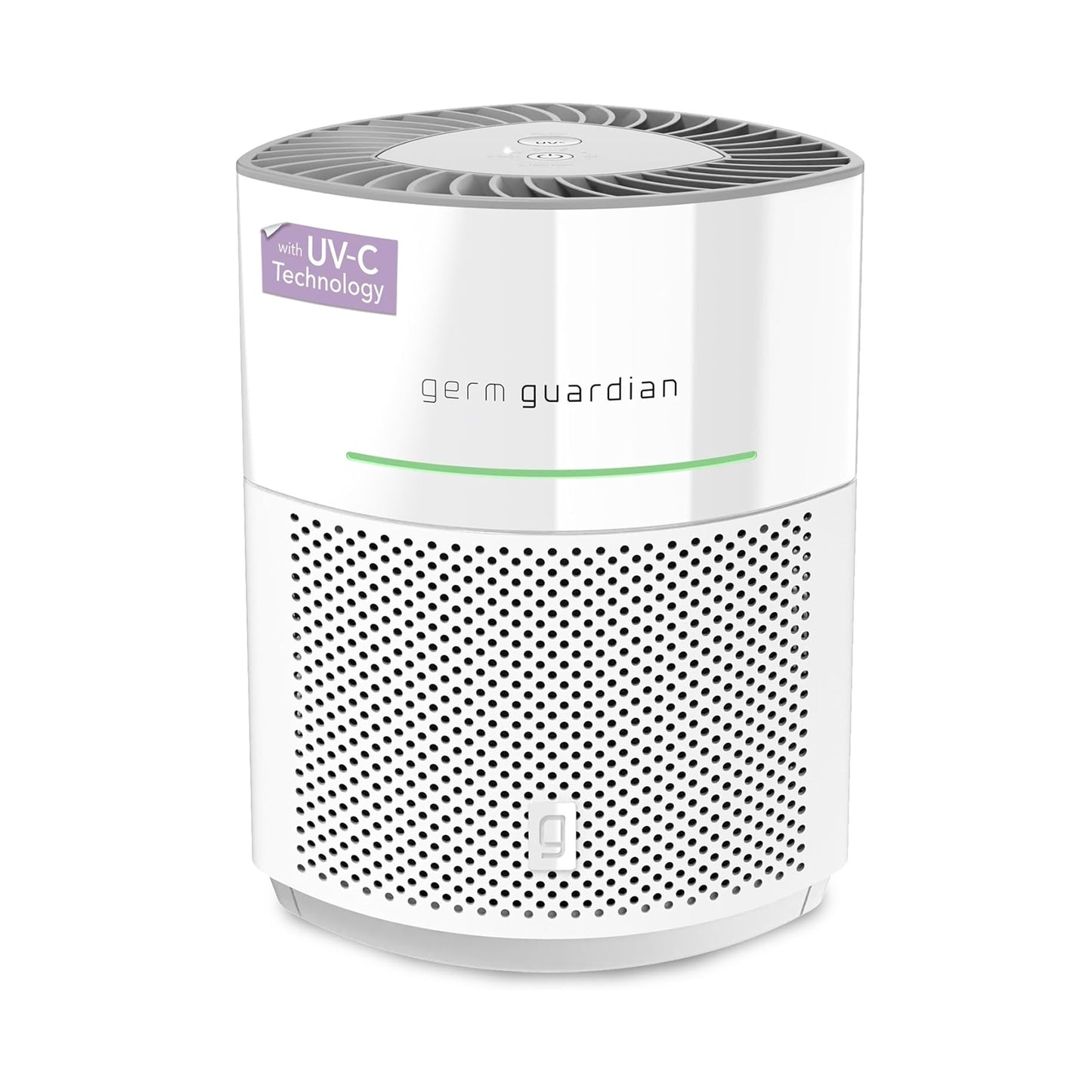 GermGuardian AC3000 AirSafe+ Intelligent Air Purifier with 360° HEPA Pure Filter with Air Quality Sensor and UV-C Light: white