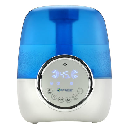 PureGuardian H1250 100-Hour Ultrasonic Cool Mist Humidifier with Digital Smart Mist Sensor, 1.5-Gallons