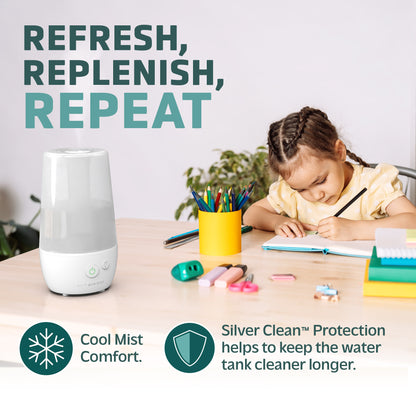 PureGuardian H965WC 1-Gallon Ultrasonic Cool Mist Humidifier, White