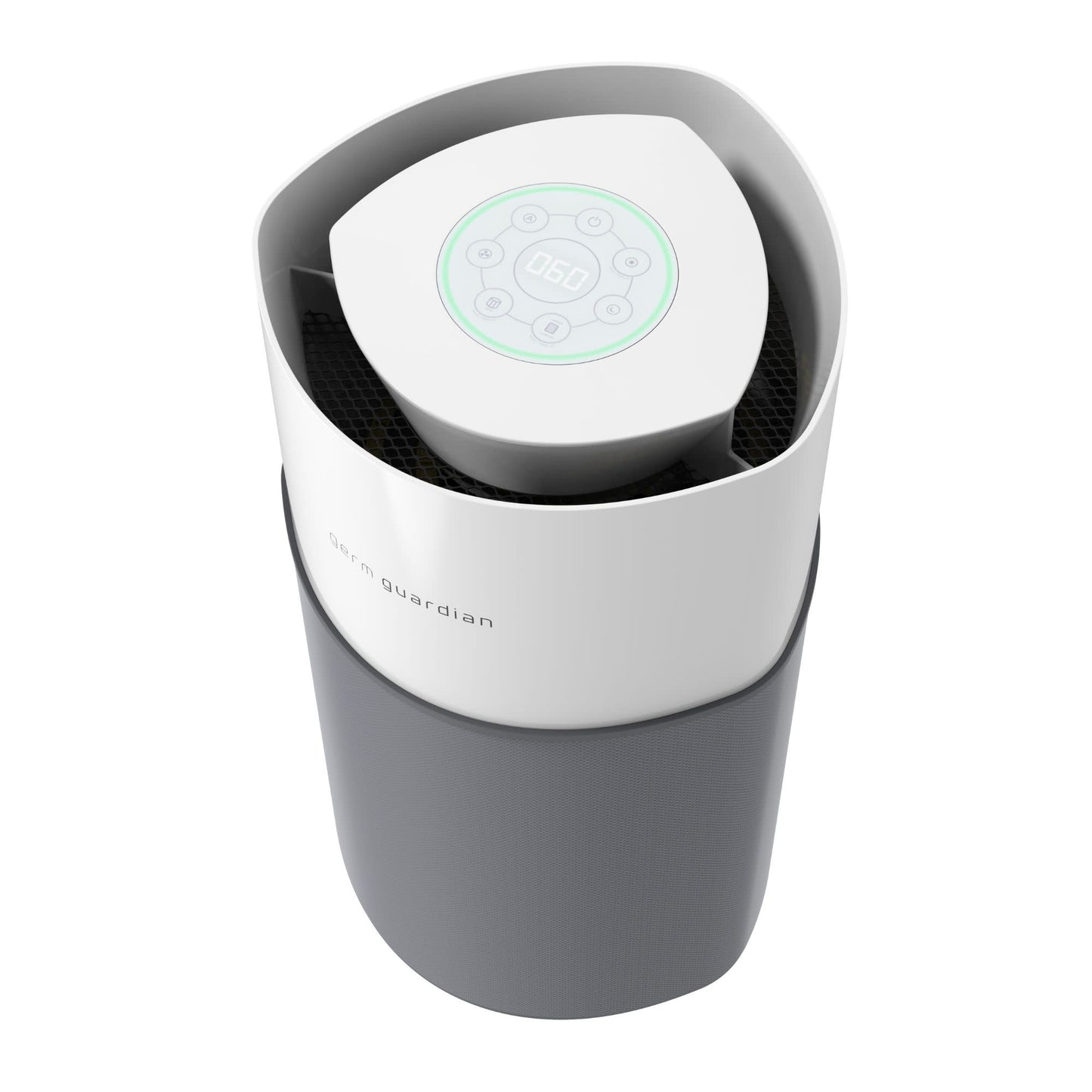 GermGuardian AC3200 AirSafe+ HEPA PURE™ 20" Tower Air Purifier (360° 10-speed 4-stage UV-C filtration, white/gray)