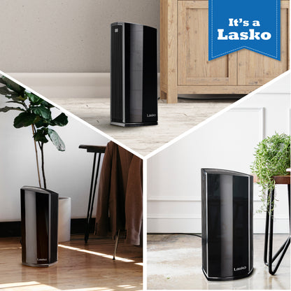 Lasko LP450 HEPA 22" Tower Air Purifier (4-speed 2-stage filtration, black)