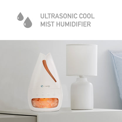 PureGuardian 3-in-1 Cool Mist Humidifier Salt Lamp with Aromatherapy Tray