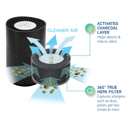GermGuardian AC4250B 4-in-1 Air Purifier with HEPA Filter, UV-C Sanitizer and Odor Reduction, 495 sq. ft.