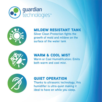 PureGuardian H7550 Elite Ultrasonic Warm Mist & Ultrasonic Cool Mist Humidifier