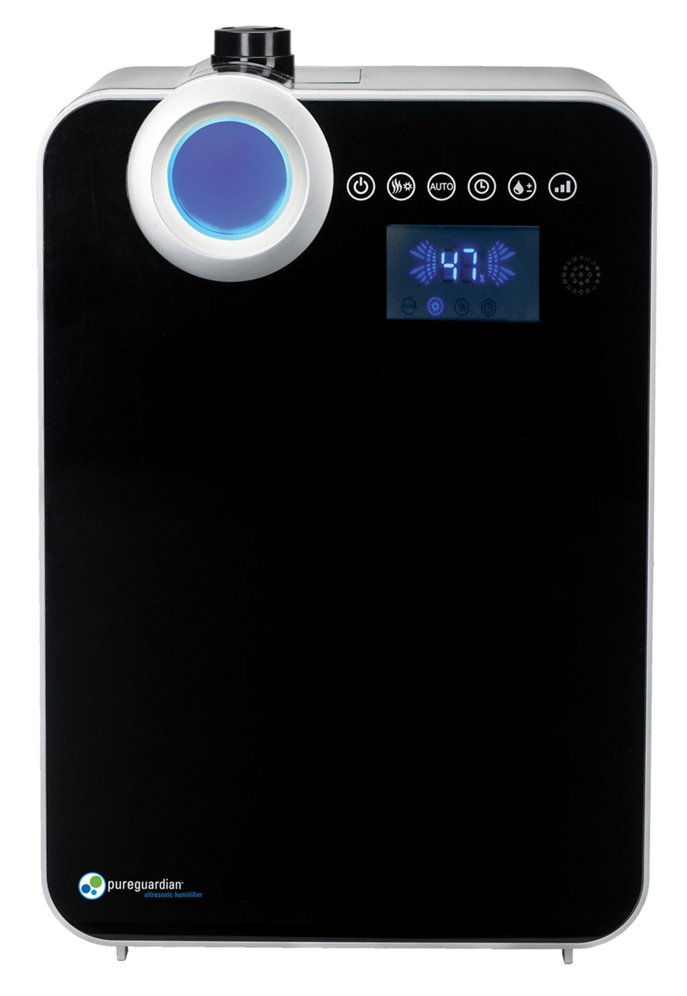 PureGuardian H8000B Elite Ultrasonic Warm Mist & Ultrasonic Cool Mist Digital Humidifier with Extendable Wand