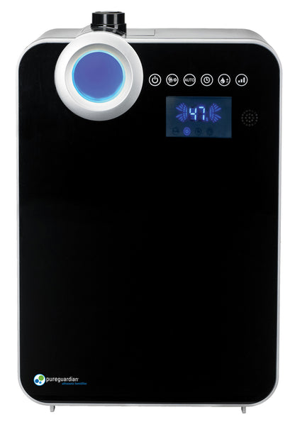 PureGuardian H8000B Elite Ultrasonic Warm Mist & Ultrasonic Cool Mist Digital Humidifier with Extendable Wand