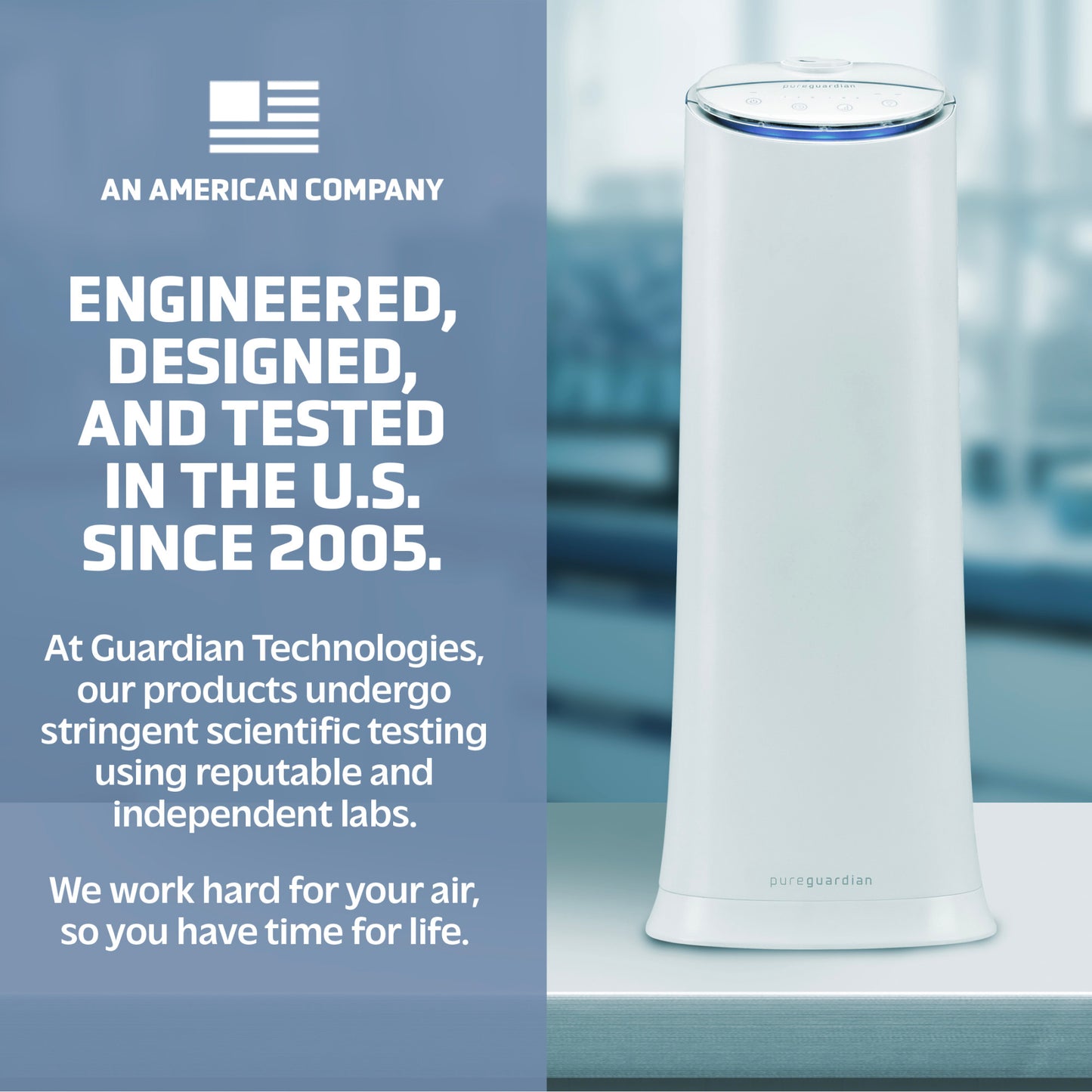 PureGuardian H3250WCA Ultrasonic Warm and Cool Mist Humidifier Tower with Aromatherapy Tray, 1.5-Gallons