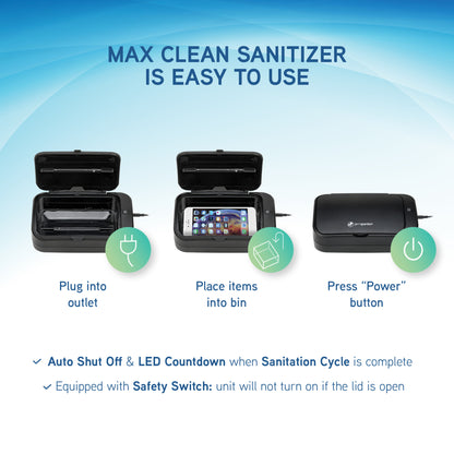 GermGuardian Portable Compact Phone UV-C Sanitizer with Total Clean Sanitizing Cycle