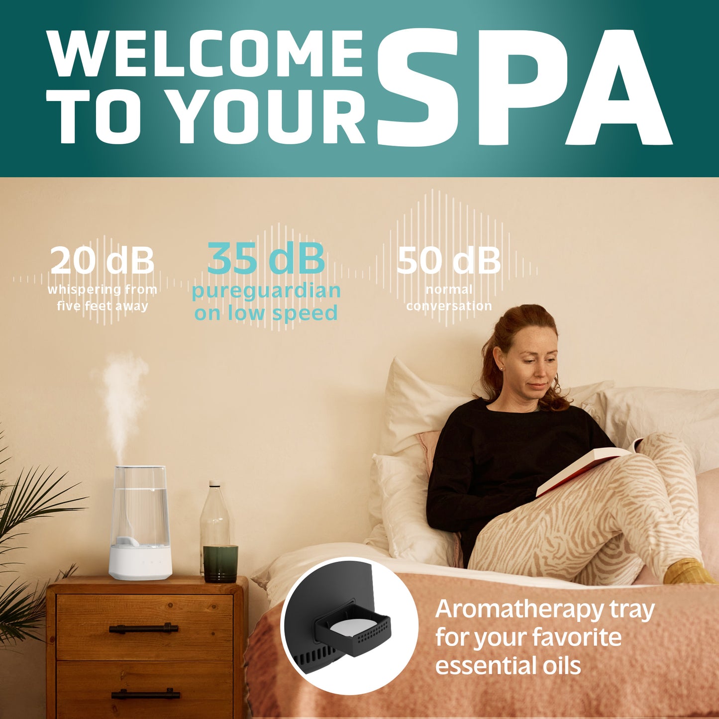 PureGuardian H5665B 90-Hour, 1.5 Gallon Warm and Cool Mist Ultrasonic Humidifier with Humidistat and UV-C