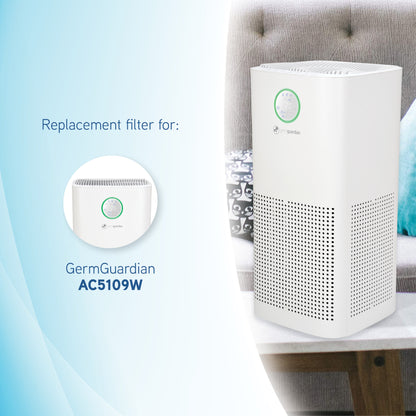GermGuardian FLT51CB4 Carbon Replacement Filter O for AC5109W Air Purifier, 4 Pack
