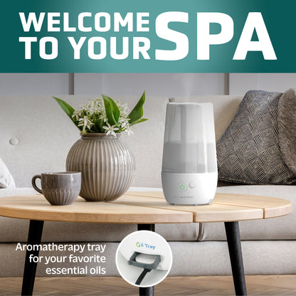 PureGuardian H965WC 1-Gallon Ultrasonic Cool Mist Humidifier, White
