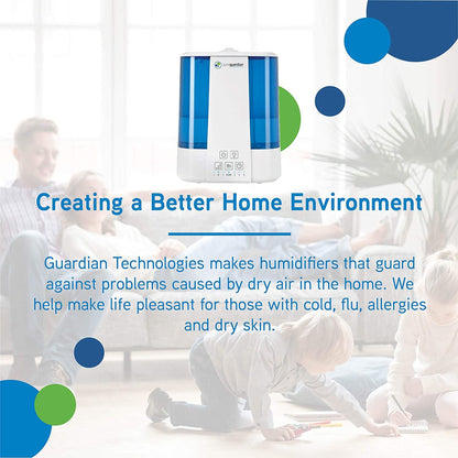 PureGuardian H5225 Top Fill Ultrasonic Cool and Warm Mist Humidifier with Aromatherapy Tray, 2-Gallon