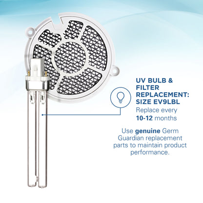 GermGuardian EV9LBL UV-C GENUINE Replacement Bulb and TiO2 Disc