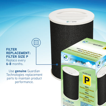 GermGuardian AP5800 HEPA PURE™ 19" Console Air Purifier (3-speed 3-stage filtration, white)